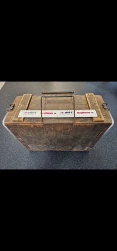 Vintage military wooden crate - wooden,