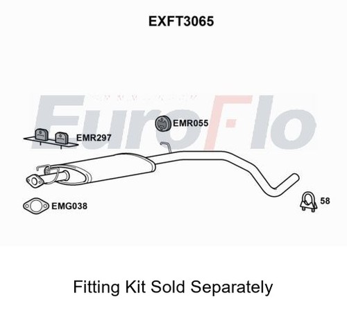 Rear muffler silencer insert - muffler,