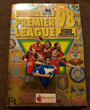 Merlins Premier League 98 sticker album complete.
