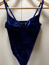 Vintage BHS Navy Blue Velvet