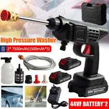 2 Battery Portable Cordless Car High Pressure Washer Jet Water Wash Cleaner Gun