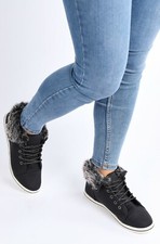 WOMENS LADIES  FLAT FULLY FUR