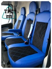 SEAT COVERS FOR Iveco Daily ECO LEATHER AND ALCANTARA Bentley Stitching Seat 2+1