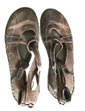 Ladies Joseph Seibel UK 7 EU 40 Nubuck Leather Camel/Tan Criss-Cross Shoes/Flats