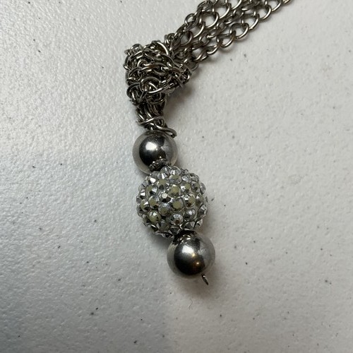 Silver tone long chain - tone,