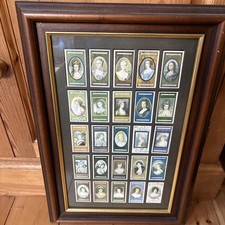 Vintage Cigarette Cards Framed. Famous Women in history. 25 John  Player & Sons 