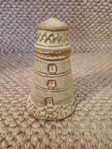 Vintage trinket pot lighthouse - trinket,