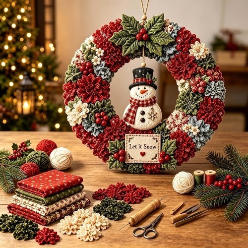 Fabric poke wreath - poke,