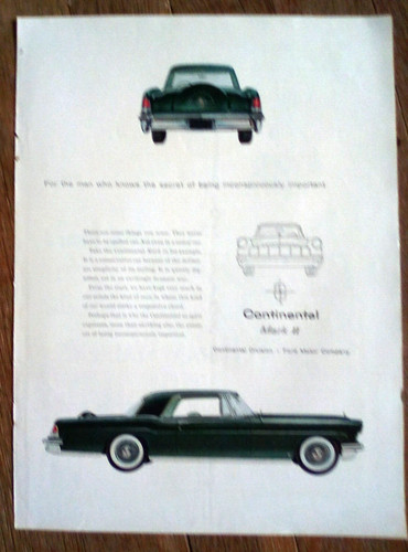 1956 lincoln classic car - lincoln, print