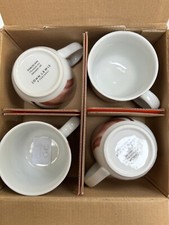 John Lewis Porcelain Coffee / Tea Mugs, Set of 4 . BNWT