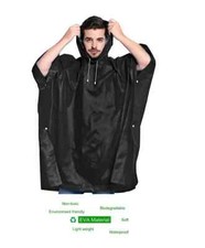 Folding Rain Poncho Adults Reusable Waterproof Cape Raincoat Cycling Hiking UK