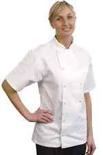 White Chefs Jacket BonChef Unisex Short Sleeve Prof Kitchen Uniform (2-Pack)