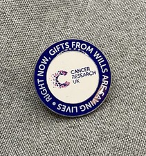 Cancer Research Blue White Pin