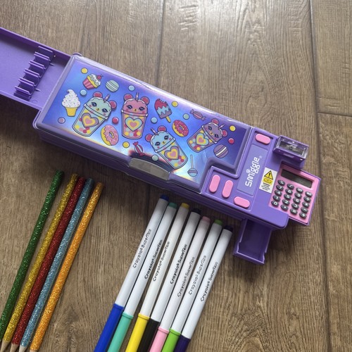 Smiggle purple pop out pencil - purple, pop-out