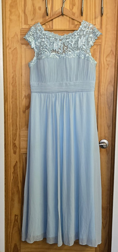 Light blue lace bodice pleated - bodice,