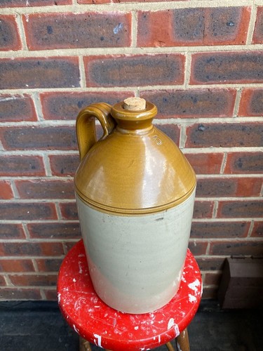 Antique stoneware flagon - antique,