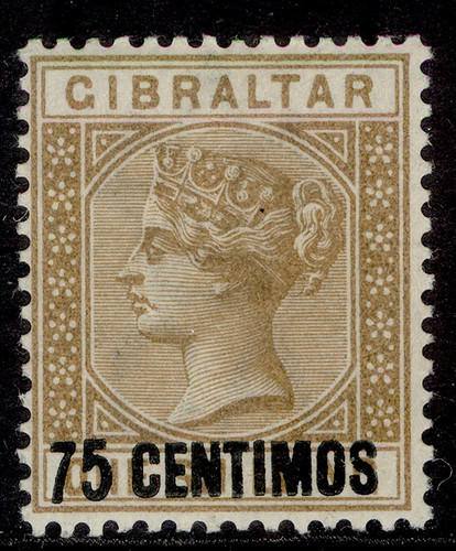 Gibraltar sg21 75c - 75c, on