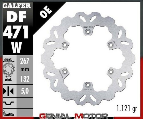 Galfer rear brake - brake, wave