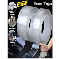 Heavy Duty Double-Sided Nano Tape Reusable Strong Stick Mounting Gel Clear Tape