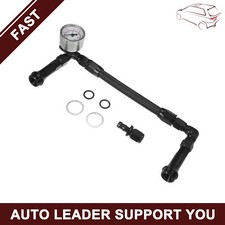 Piece of 1 Braided Fuel Line with Pressure Gauge AN6 Dual Feed fit for 4150 Carb