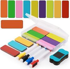 72Pcs Magnetic Dry Erase Labels with Whiteboard Marker & Eraser Name Plate Tags