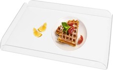 Clear Serving Tray,Food Serving Tray with Handles,32.5cm x 23.5cm Decorative Ser