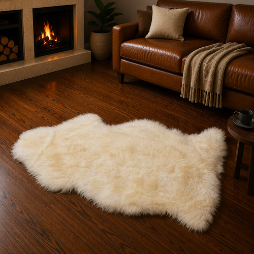 Genuine ivory sheepskin - genuine, rug