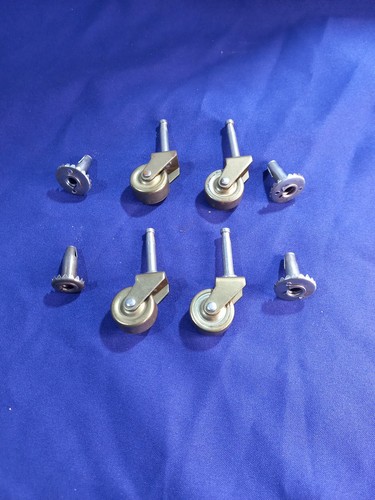 Vintage brass casters 4 - vintage, x