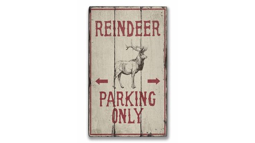 Reindeer parking vintage - reindeer,