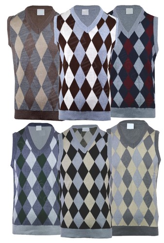 Mens argyle neck sleeveless - mens,