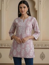 Indian women mauve cotton - indian,