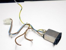 Icom IC-736 mains socket with integrated filter