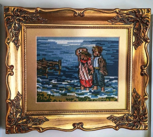 Vintage needlepoint tapestry - vintage,