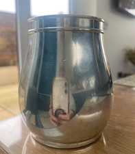 Vintage Crown and Rose Cast Pewter Rose Flower Vase