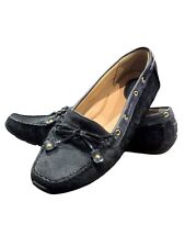 Clarks Shoes Women's UK 6.5 Black Moccasin Pony Hair Leather Dunbar Cruiser