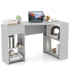 COSTWAY L-Shaped Computer Desk