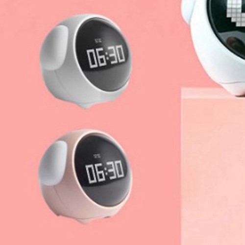 Pink expression clock - pink, cute