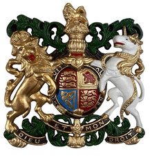 Cast Metal Royal Coat of Arms