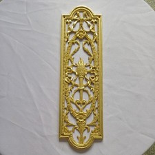 BRASS DOOR FINGER PLATE, VERY ORNATE & DECORATIVE,UNUSED 