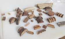 Antique Carved Wooden Furniture PARTS Old Pediment Column Wood Vintage PROJECT