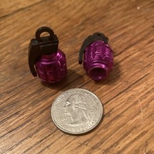 2 purple grenade valve caps