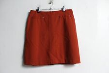 M&Co Womens Suede Look Mini Skirt - Rust - Size 12 (h47)