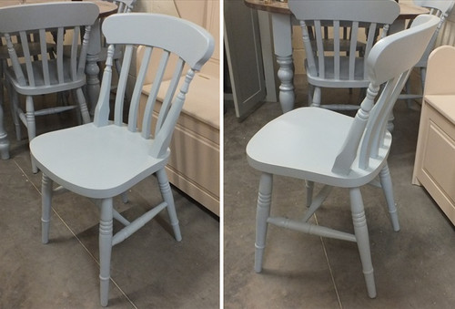 Painted farmhouse slat - x2, slat-back