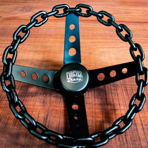 Matte black chain - black, steering