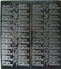 2 sheets of Happy Birthday