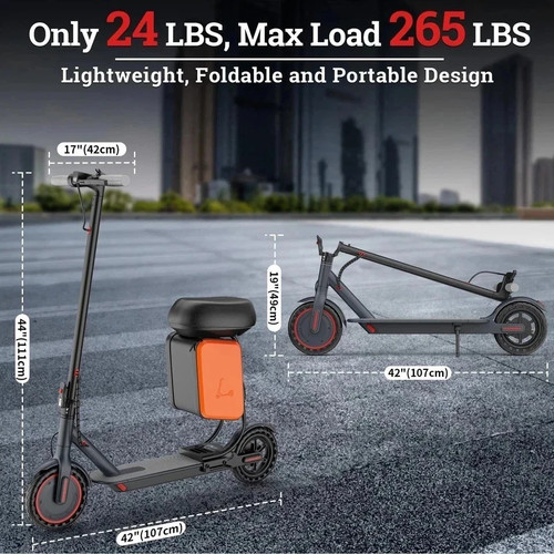 Black electric scooter with - electric,