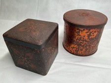 2 X Vintage Floral Metal Tins