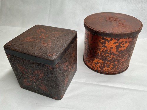Vintage floral metal - 2, tins