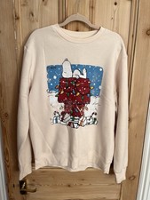 Christmas Snoopy Peanuts Sweatshirt XL Unisex