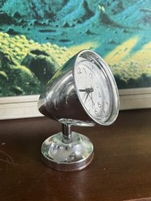 IKEA Vintage Space Age Chrome Desk Clock On Tulip Stand Design Mid Century